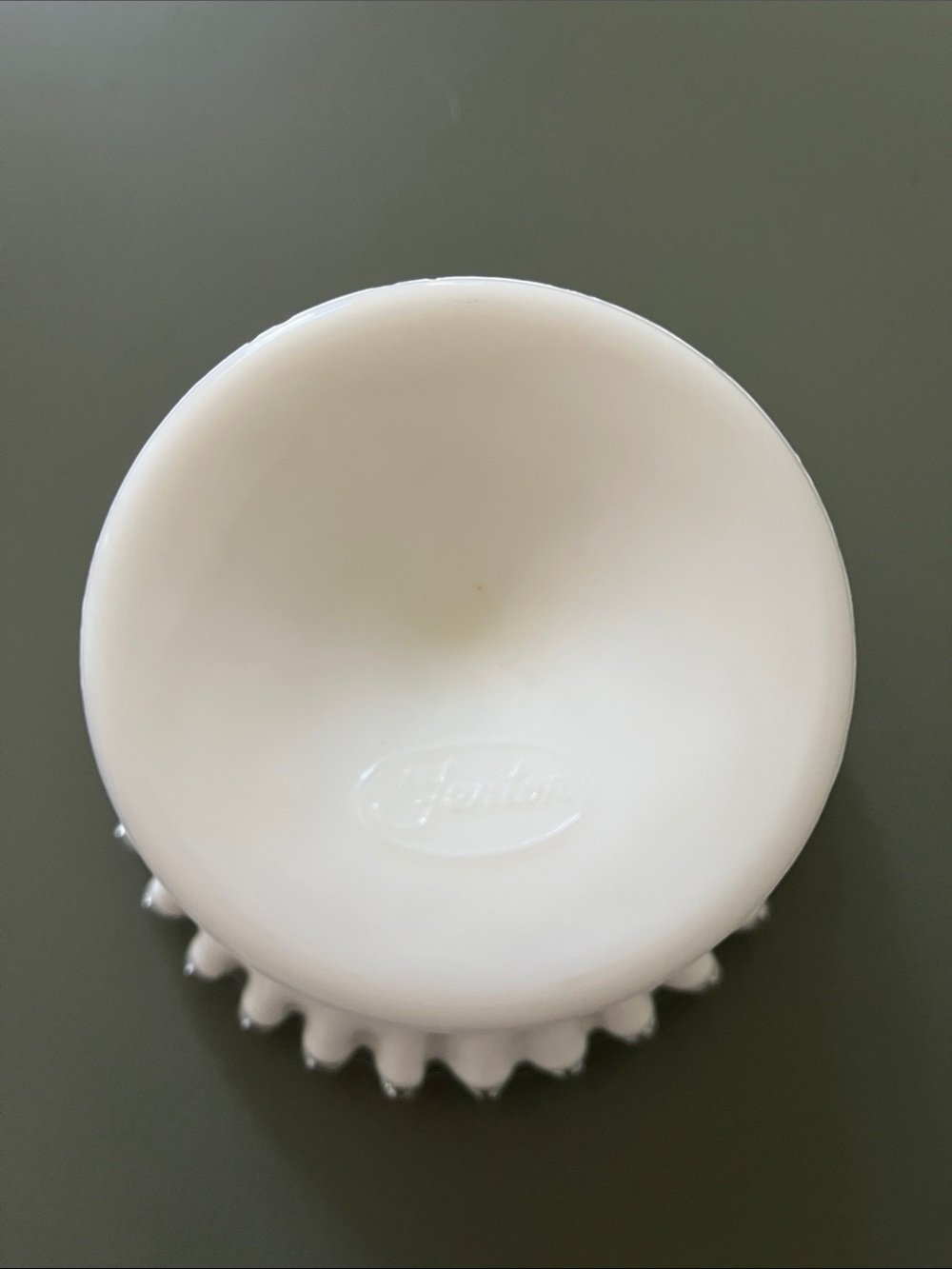 Vintage Fenton Silver Crest Milk Glasses Compote or Candy Dish - Picture 5 of 6